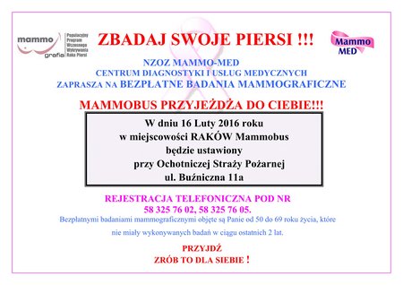 Plakat mammografia 2016 m
