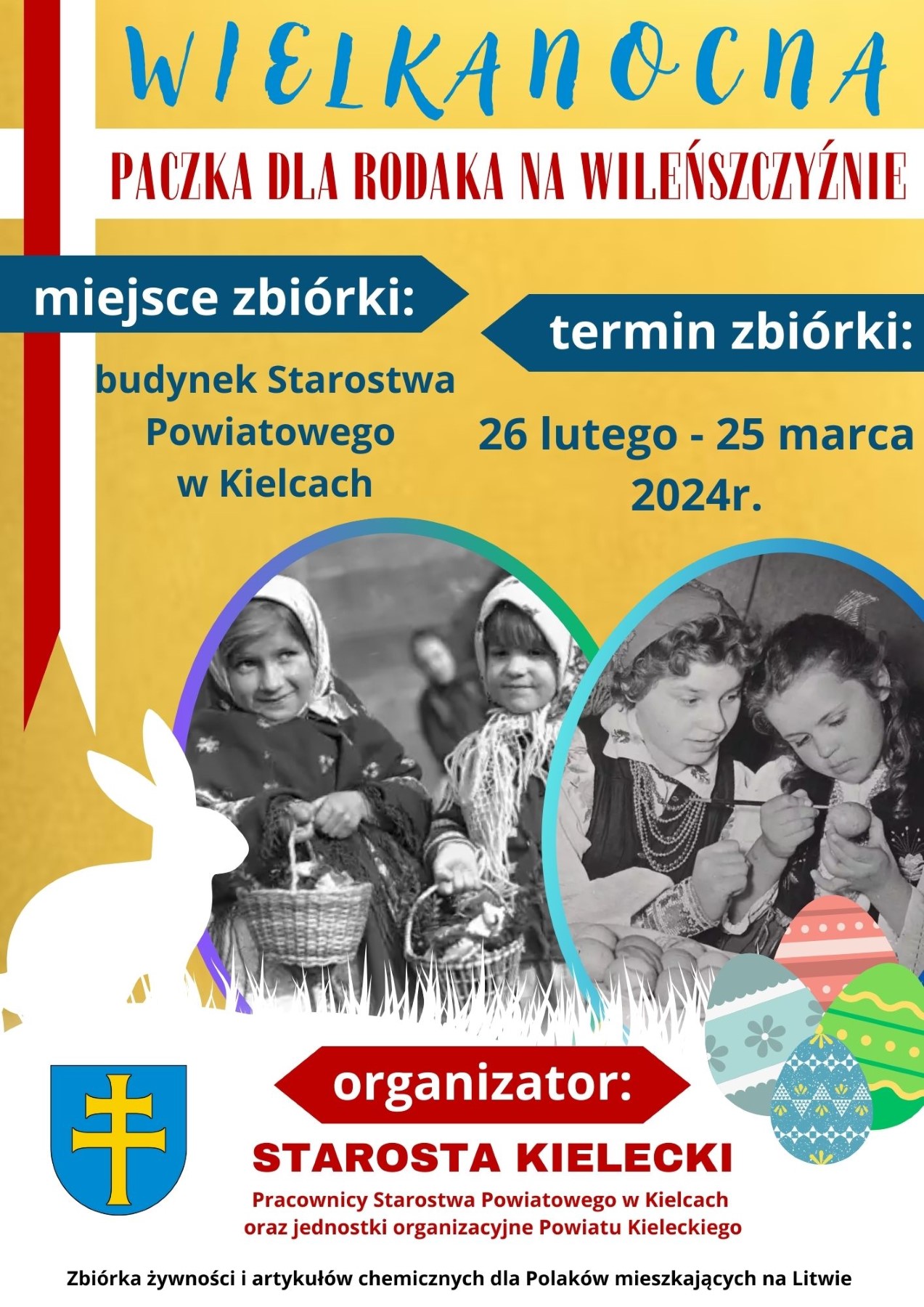 plakat Wielkanocna Paczka dla Rodaka na Wileńszczyźnie