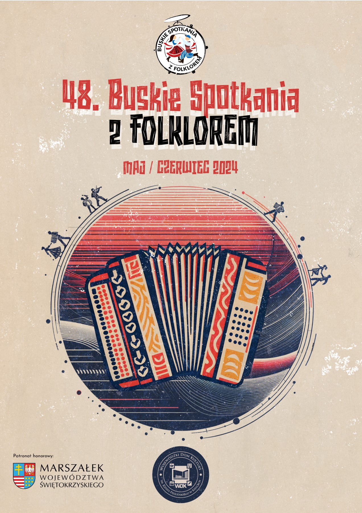 plakat 48. Buskiego spotkania z folklorem 