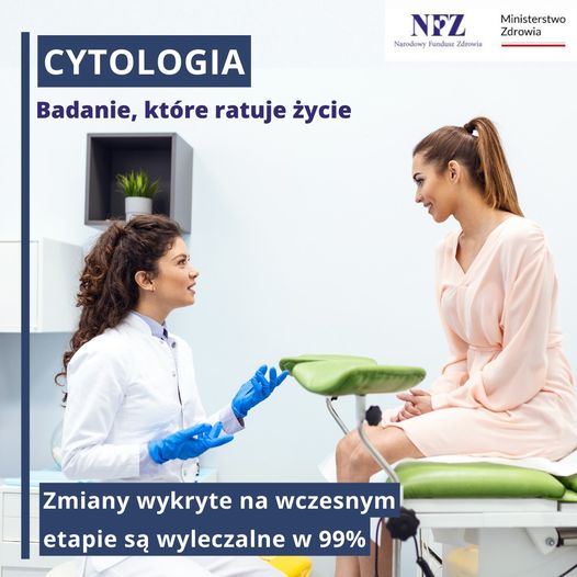 Plakat promujący badania cytologiczne