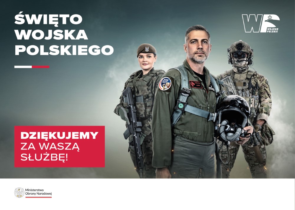 plakat Święto Wojska Polskiego - Dziękujemy za służbę!