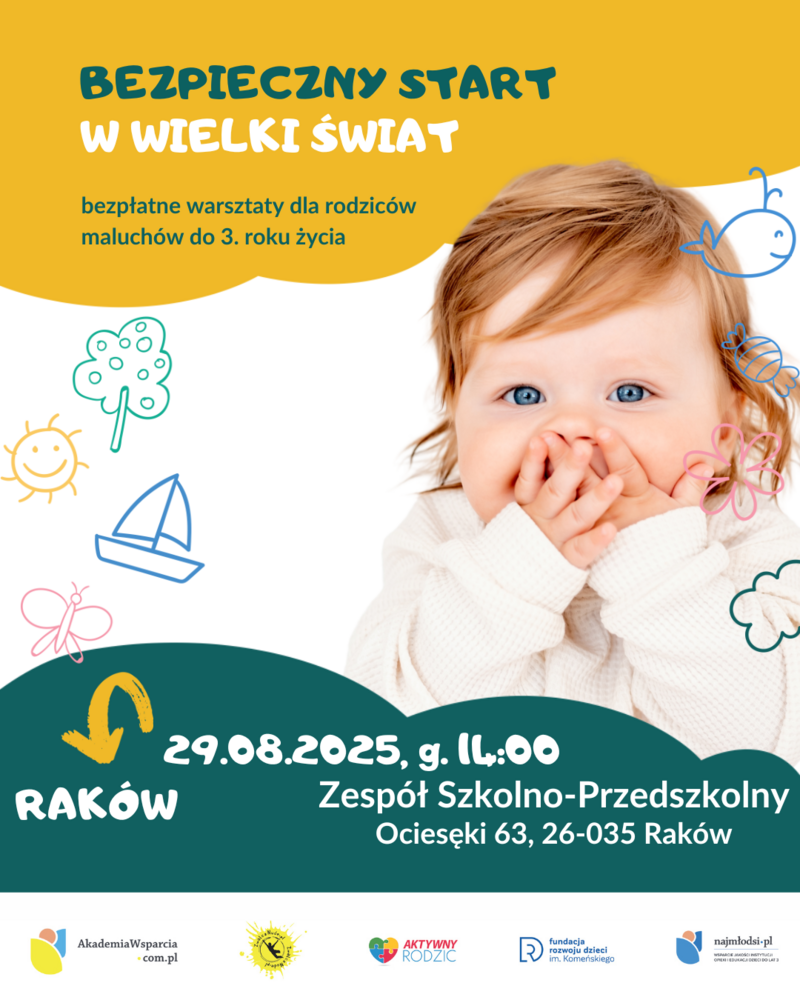 plakat - Bezpieczny start w wielki świat