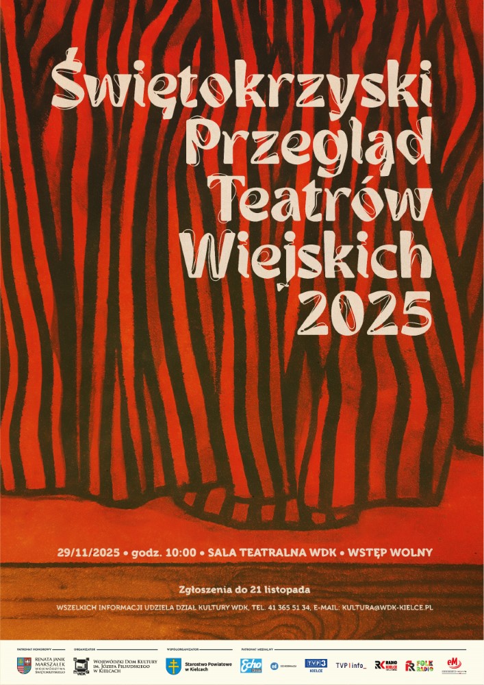 Plakat Świętokrzyski Przegląd Teatrów Wiejskich 2025