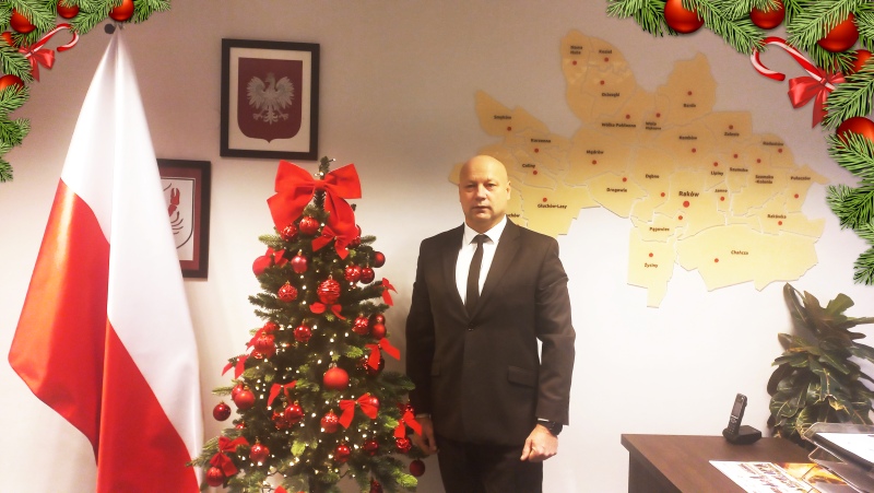 Życzenia świąteczno-noworoczne Wójta Gminy Raków - Damiana Szpaka